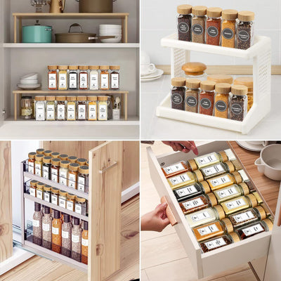 Glass Seasoning Bottle With Bamboo And Wood Lid