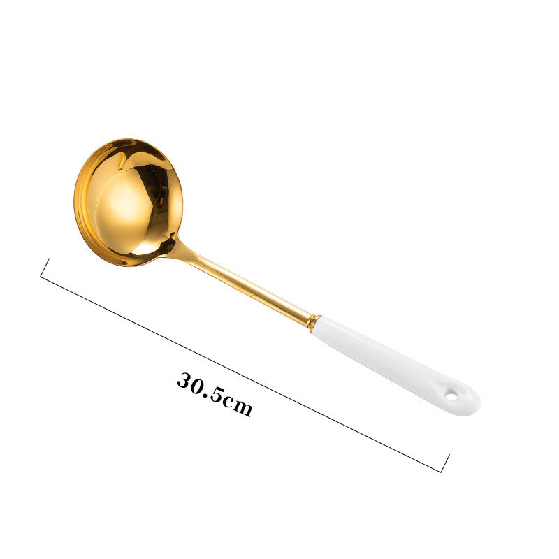 Stainless Steel Kitchen Utensils with Ceramic Handle