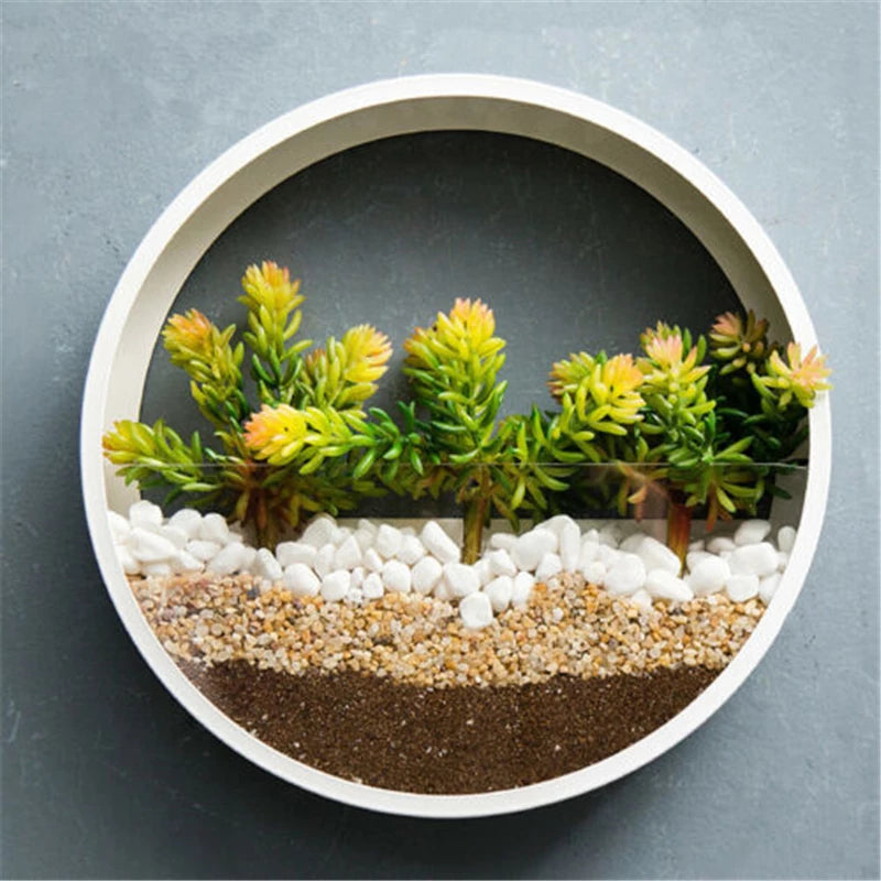 Round Iron Wall Vase Home Living Room - Fluidity Park
