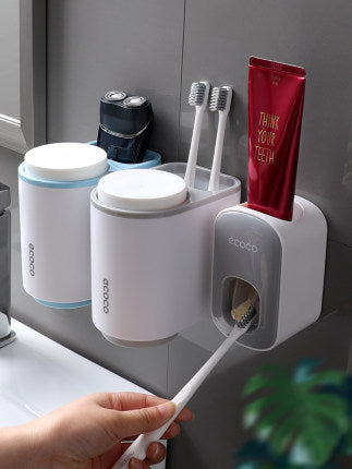 Wall Mounted Automatic Toothpaste Holder Bathroom Accessories Set Dispenser - Fluidity Park