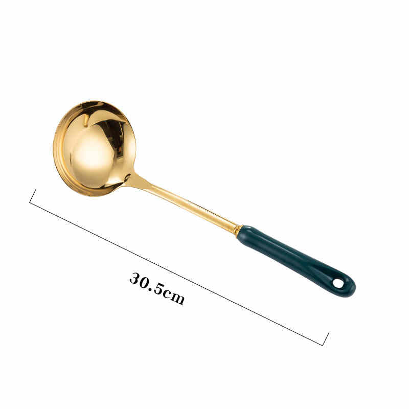 Stainless Steel Kitchen Utensils with Ceramic Handle