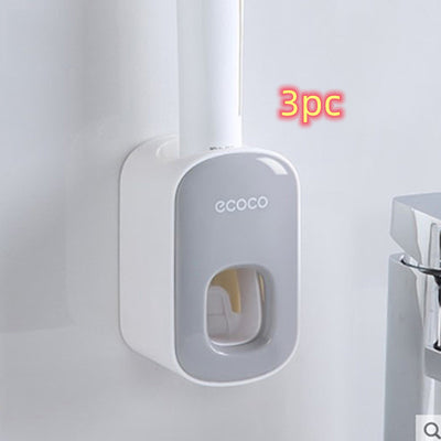 Wall Mounted Automatic Toothpaste Holder Bathroom Accessories Set Dispenser - Fluidity Park