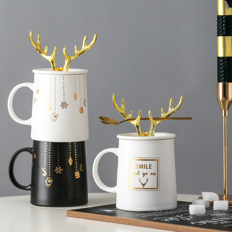 Golden Antler Coffee Mug