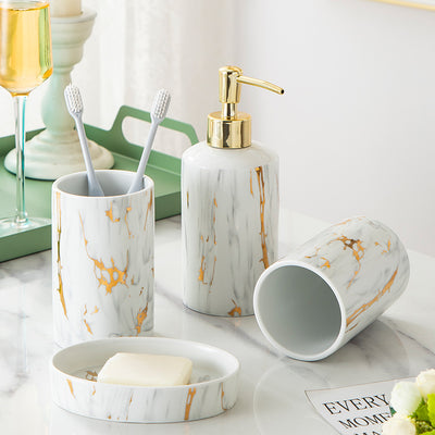 Bathroom Marble Bathroom Wash Kit Ceramic - Fluidity Park