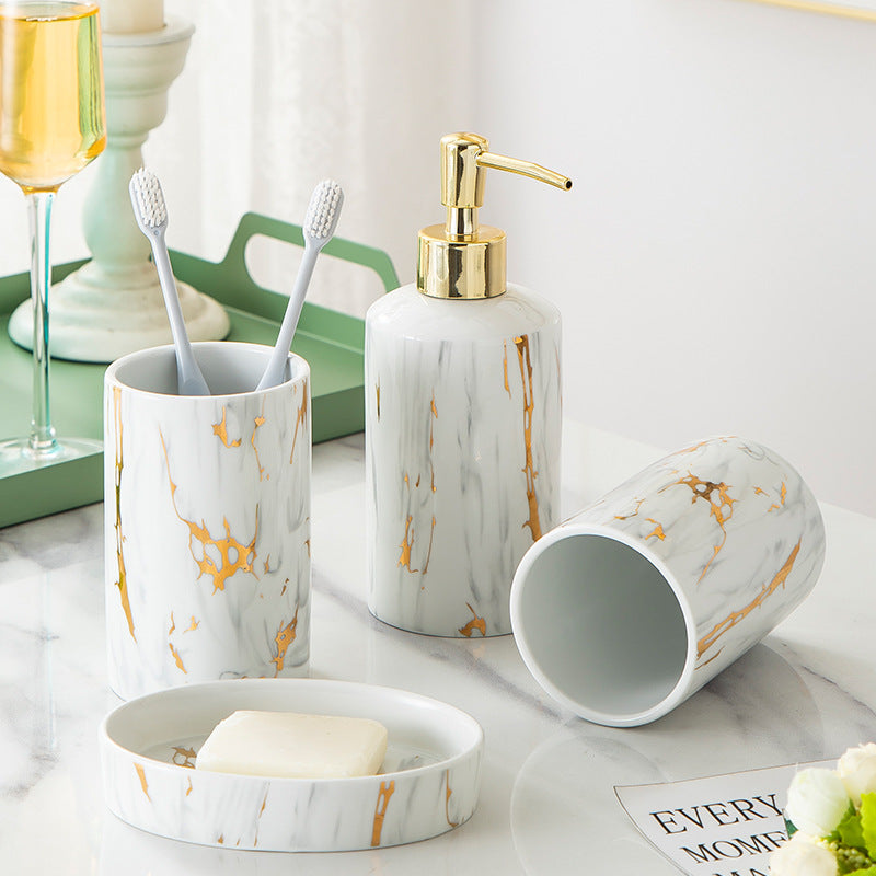 Bathroom Marble Bathroom Wash Kit Ceramic - Fluidity Park