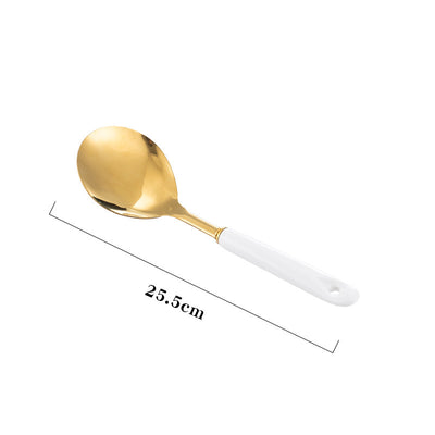 Stainless Steel Kitchen Utensils with Ceramic Handle